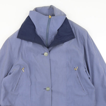 Lawrayne Womens Blue   Overcoat Coat Size 14