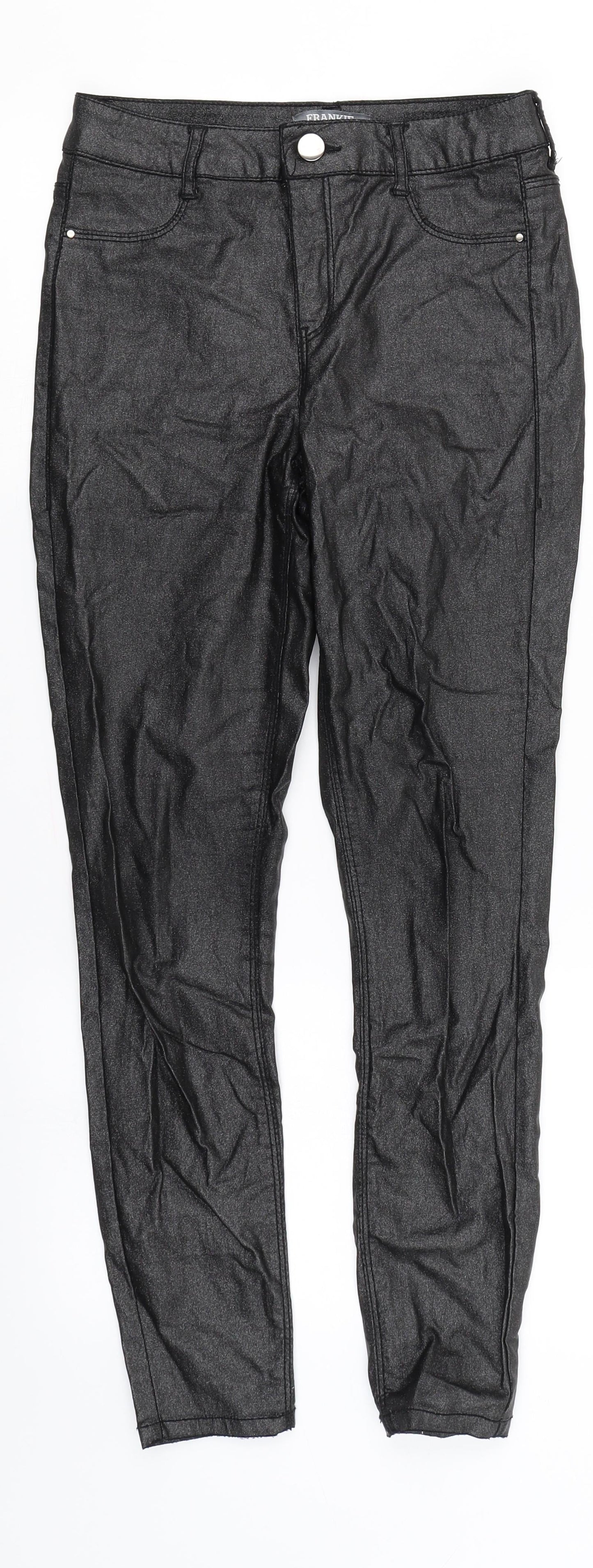 Dorothy Perkins Womens Silver   Skinny Jeans Size 8 L26 in