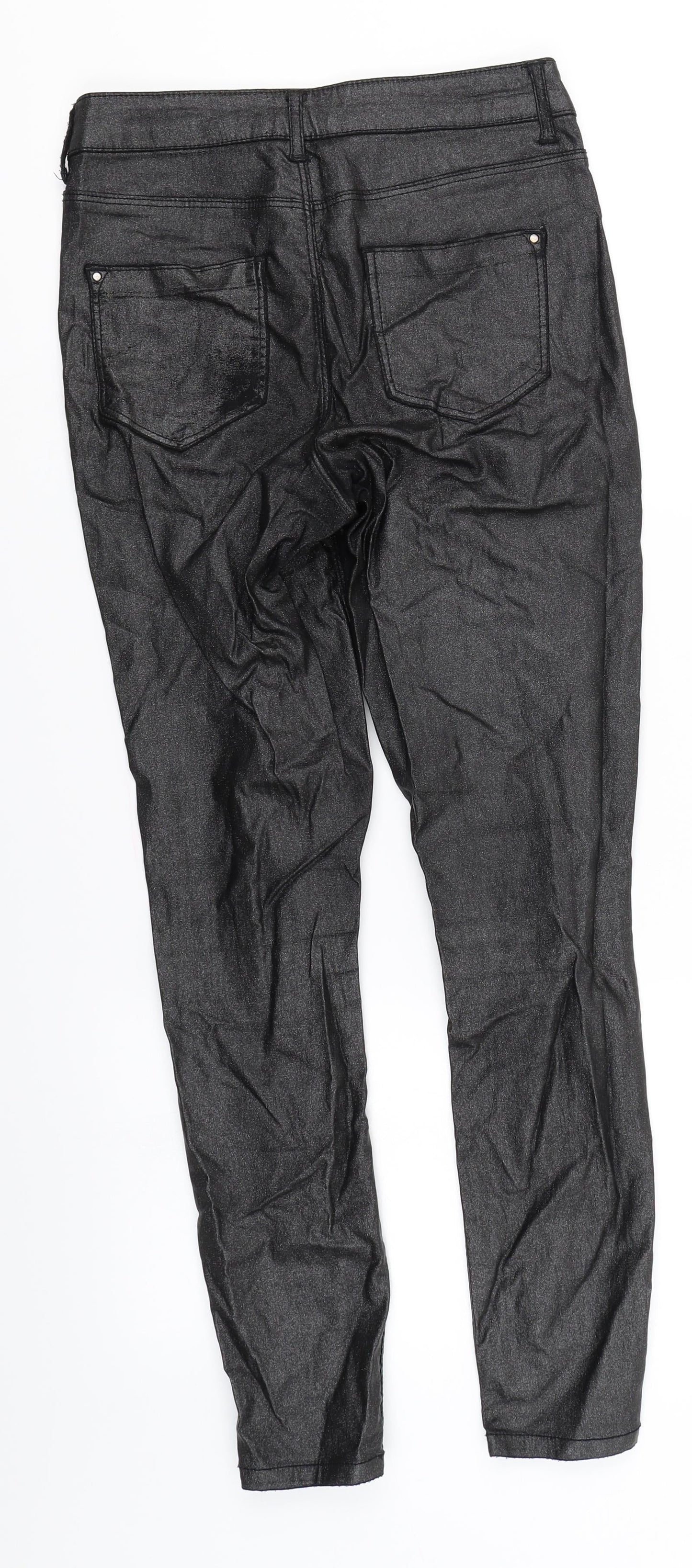 Dorothy Perkins Womens Silver   Skinny Jeans Size 8 L26 in