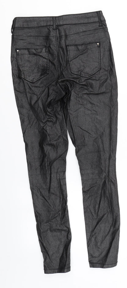 Dorothy Perkins Womens Silver   Skinny Jeans Size 8 L26 in