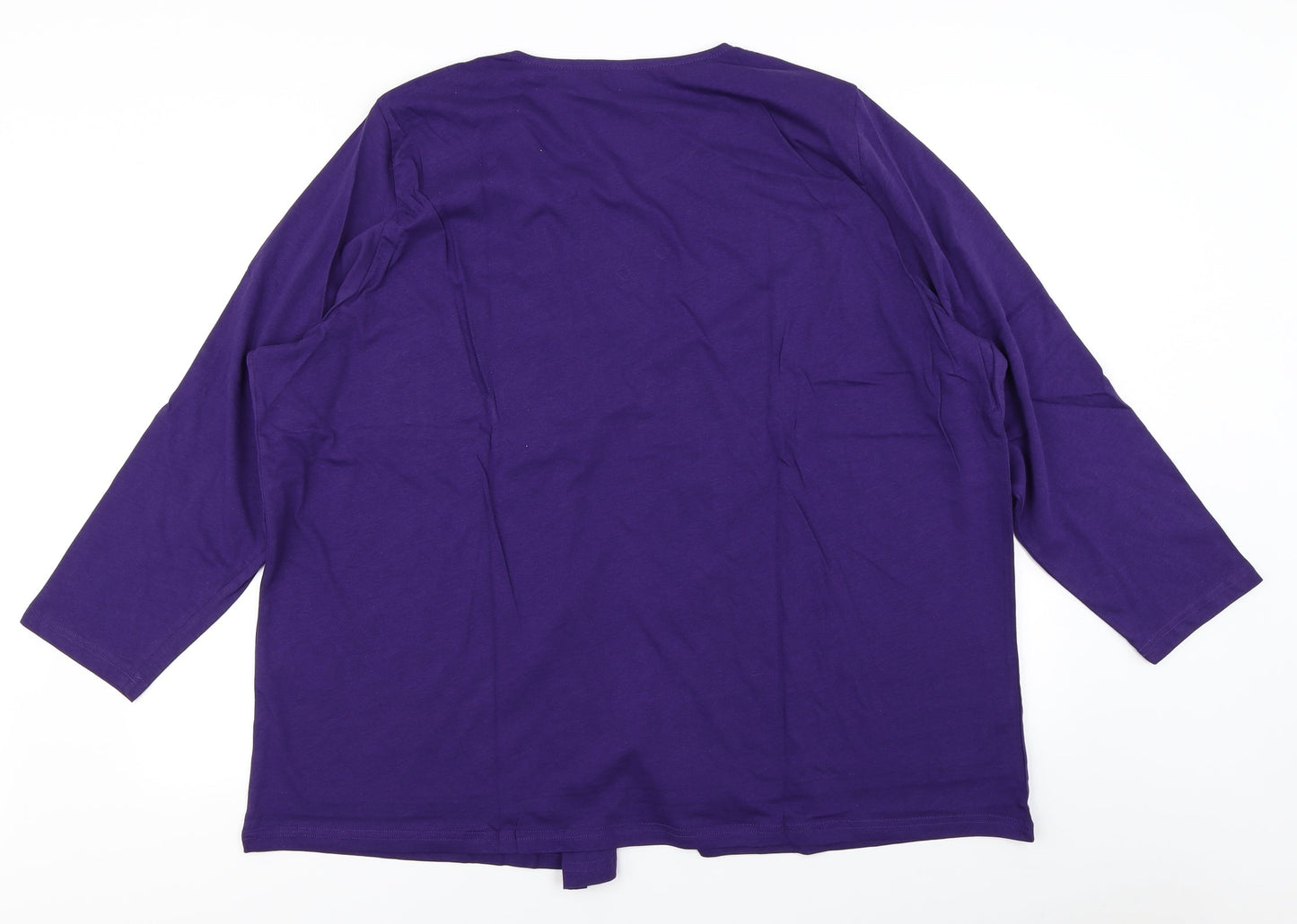 Womens UK Size 2 Preworn Purple Basic T-Shirt