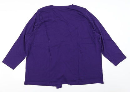 Womens UK Size 2 Preworn Purple Basic T-Shirt