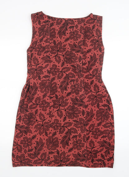 Miss Lush Womens Pink Geometric  A-Line  Size 14