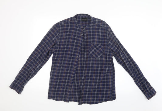 Mens UK Size M D/STRUCT Blue  Button-Up Long Sleeve Casual Shirt
