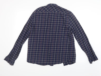 Mens UK Size M D/STRUCT Blue  Button-Up Long Sleeve Casual Shirt