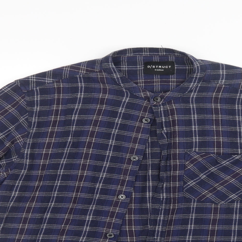 Mens UK Size M D/STRUCT Blue  Button-Up Long Sleeve Casual Shirt