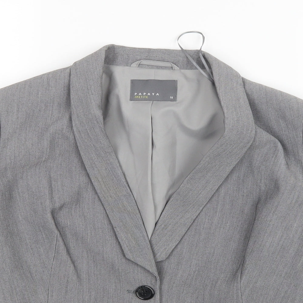 Papaya Womens Grey   Jacket Suit Jacket Size 10