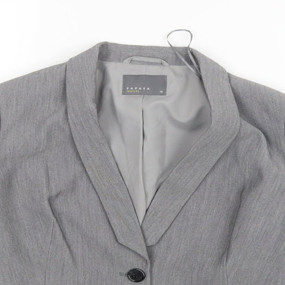 Papaya Womens Grey   Jacket Suit Jacket Size 10