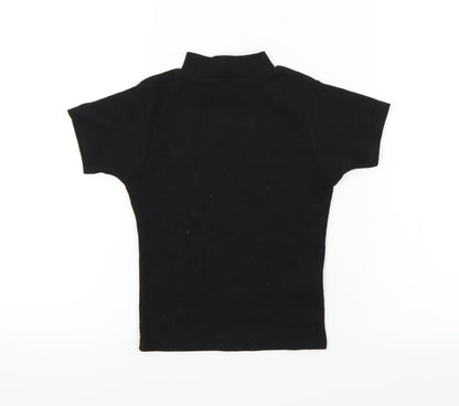 miss evie Girls Black   Basic T-Shirt Size 10 Years
