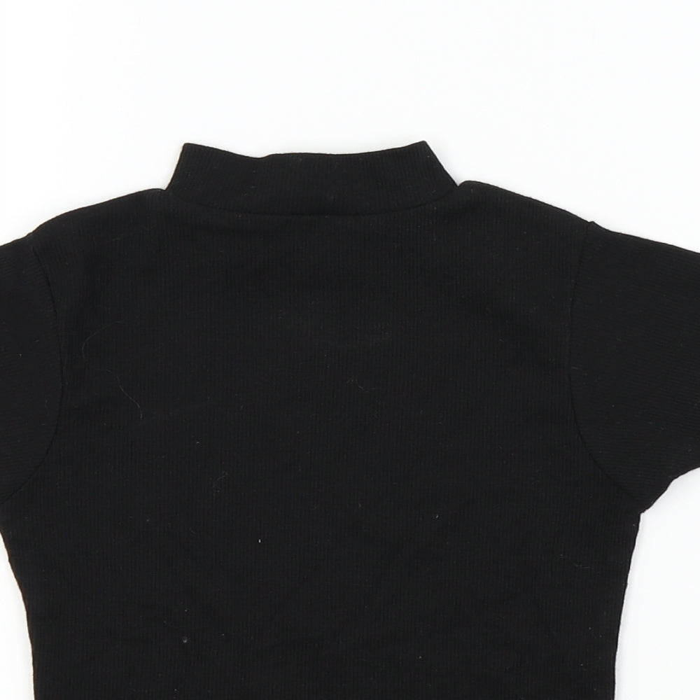 miss evie Girls Black   Basic T-Shirt Size 10 Years