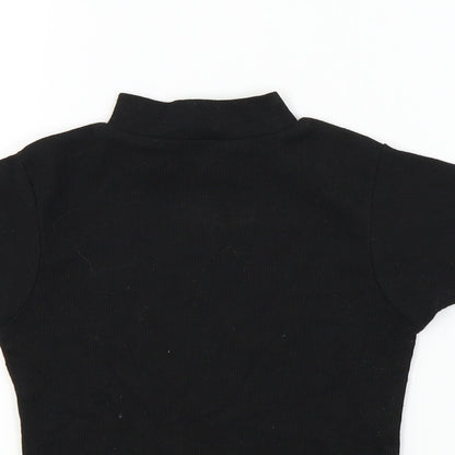 miss evie Girls Black   Basic T-Shirt Size 10 Years