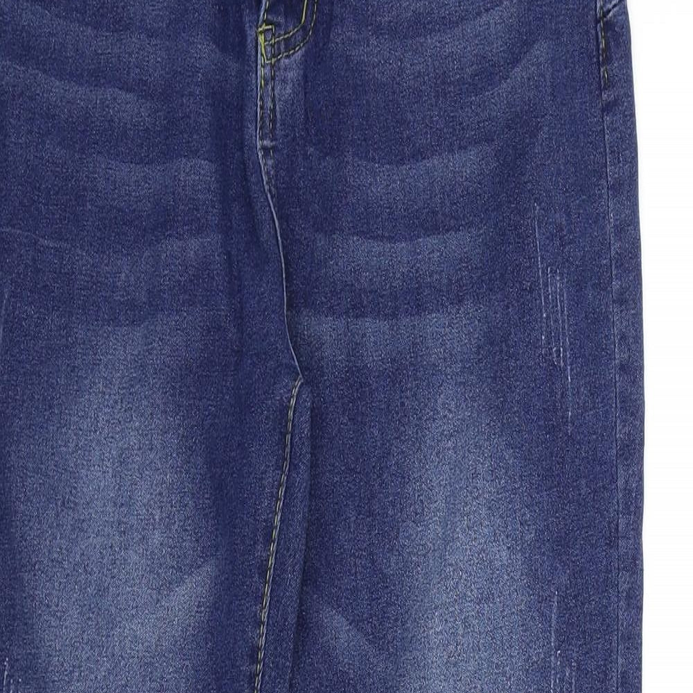 Womens UK Size M Preworn Regular Fit Skinny Blue Jeans