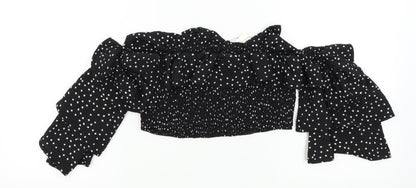 Womens UK Size 10 In the Style Black Basic Blouse
