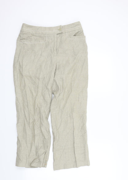Womens UK Size 32 Preworn Regular Fit  Beige Trousers