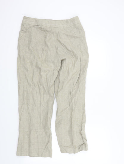 Womens UK Size 32 Preworn Regular Fit  Beige Trousers