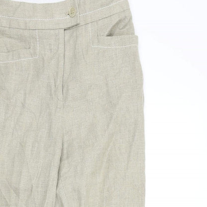 Womens UK Size 32 Preworn Regular Fit  Beige Trousers