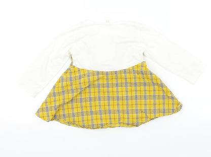 Preworn  White Check  Fit & Flare  Size 3-6 Months