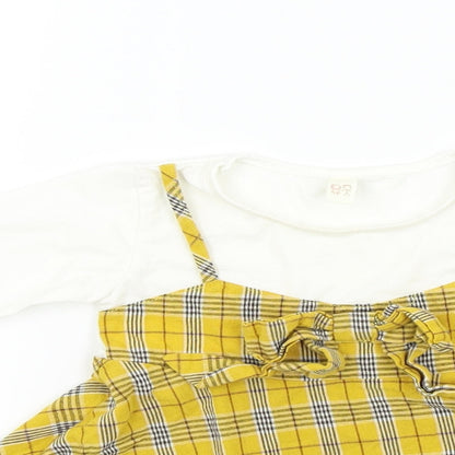 Preworn  White Check  Fit & Flare  Size 3-6 Months