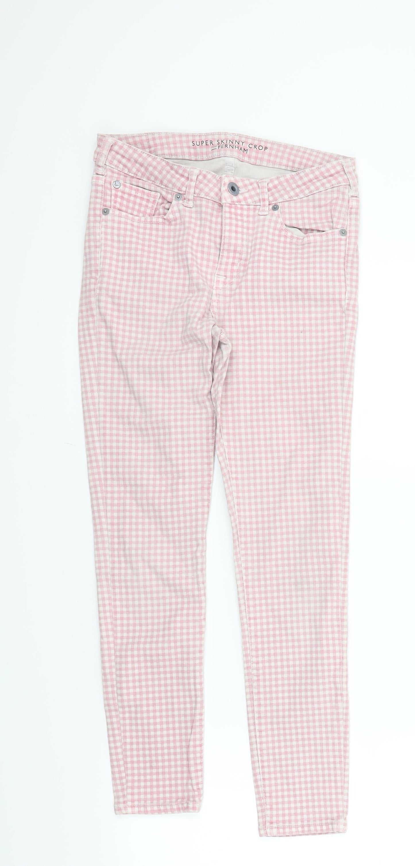 Womens UK Size 8 Jack Wills Slim Fit Skinny Pink Jeans