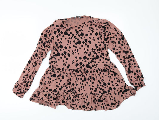 Womens UK Size 6 New Look Pink Tunic Blouse