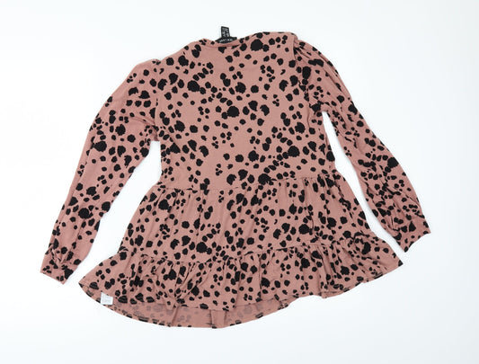 Womens UK Size 6 New Look Pink Tunic Blouse