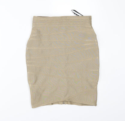 Missguided Womens Gold   Mini Skirt Size 6
