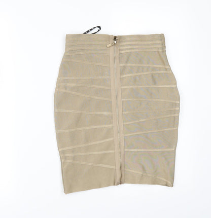 Missguided Womens Gold   Mini Skirt Size 6