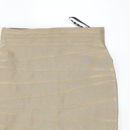 Missguided Womens Gold   Mini Skirt Size 6