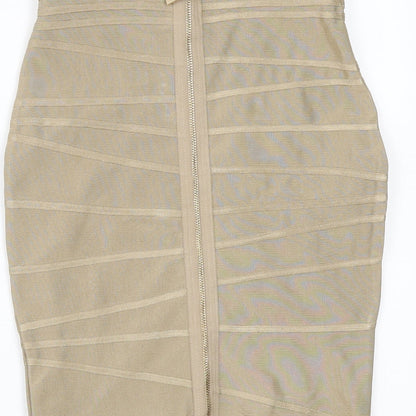 Missguided Womens Gold   Mini Skirt Size 6