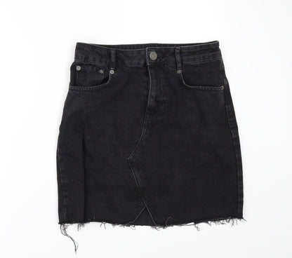 ASOS Womens Black  Denim Mini Skirt Size 6