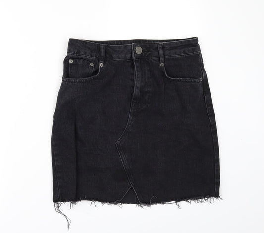 ASOS Womens Black  Denim Mini Skirt Size 6
