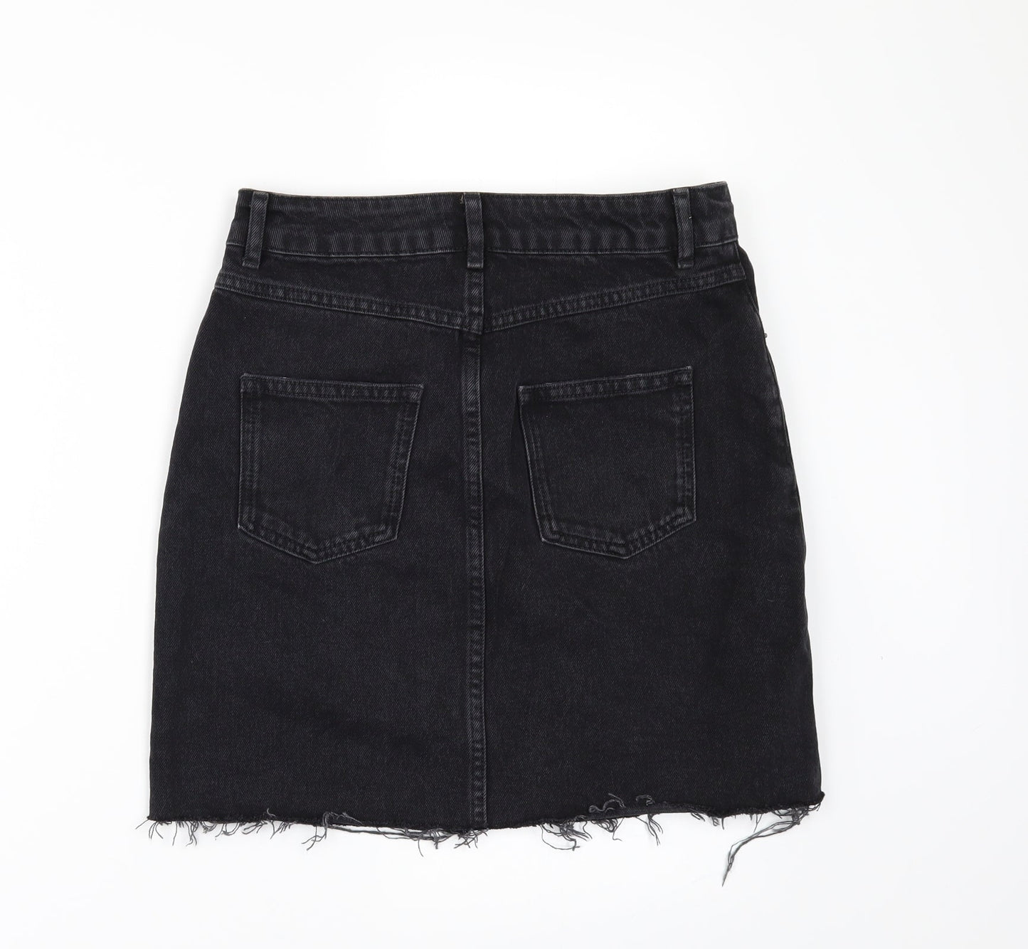 ASOS Womens Black  Denim Mini Skirt Size 6