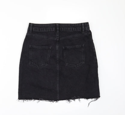 ASOS Womens Black  Denim Mini Skirt Size 6