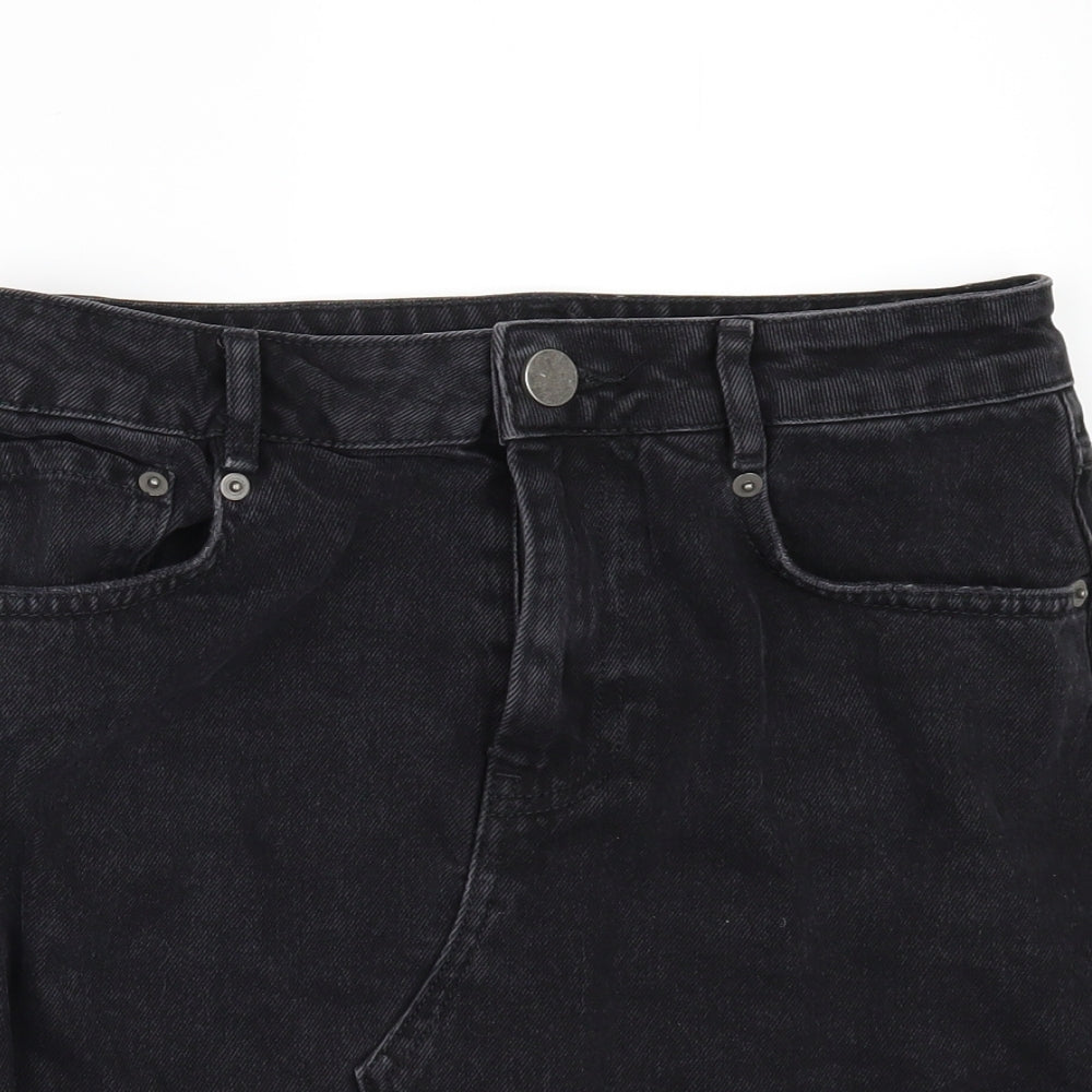 ASOS Womens Black  Denim Mini Skirt Size 6