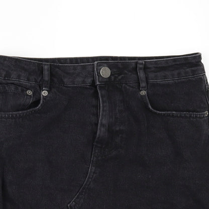 ASOS Womens Black  Denim Mini Skirt Size 6