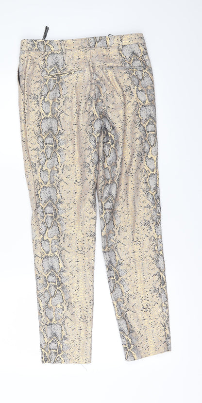 Womens UK Size 6 Topshop Regular Fit  Gold Trousers