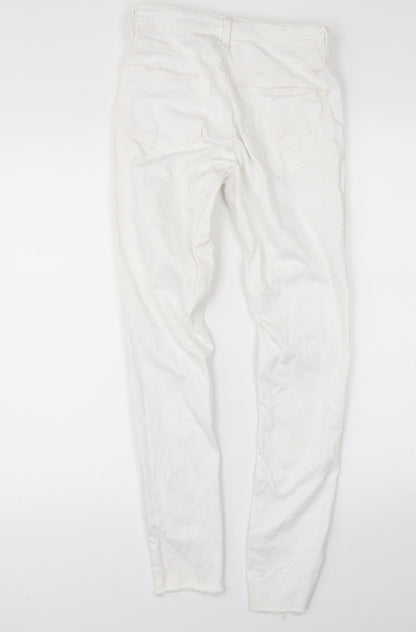 Topshop Womens White  Denim Skinny Jeans Size 25 in L26 in