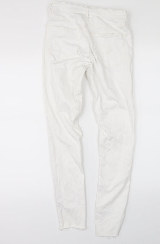 Topshop Womens White  Denim Skinny Jeans Size 25 in L26 in