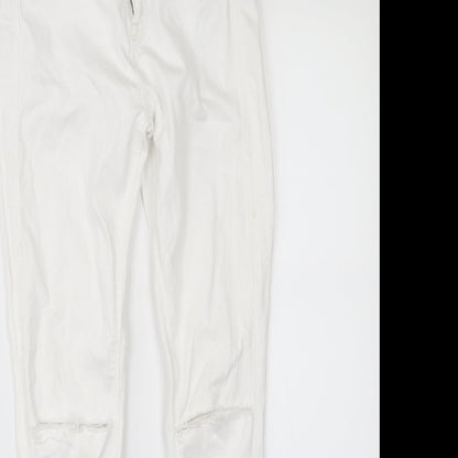 Topshop Womens White  Denim Skinny Jeans Size 25 in L26 in