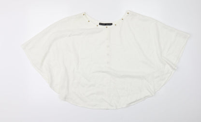 Womens UK Size M Zara White Basic Blouse
