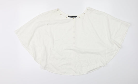 Womens UK Size M Zara White Basic Blouse
