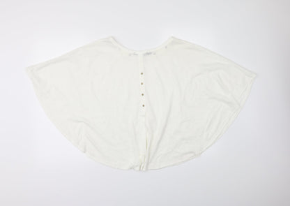 Womens UK Size M Zara White Basic Blouse