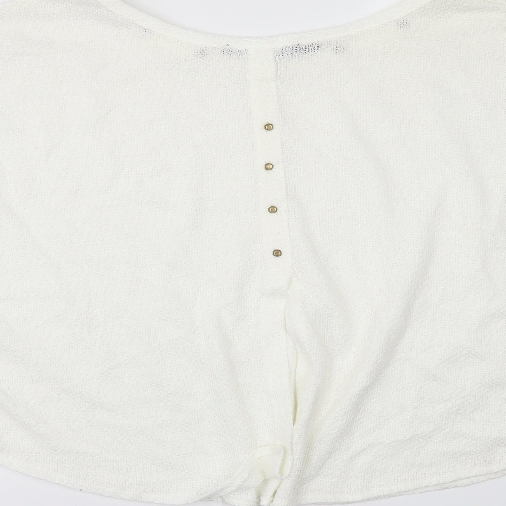 Womens UK Size M Zara White Basic Blouse