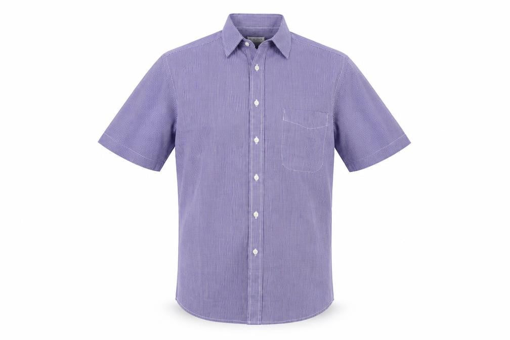 Mens UK Size 15.5 Simon Taylor Beige  Button-Up Short Sleeve Casual Shirt