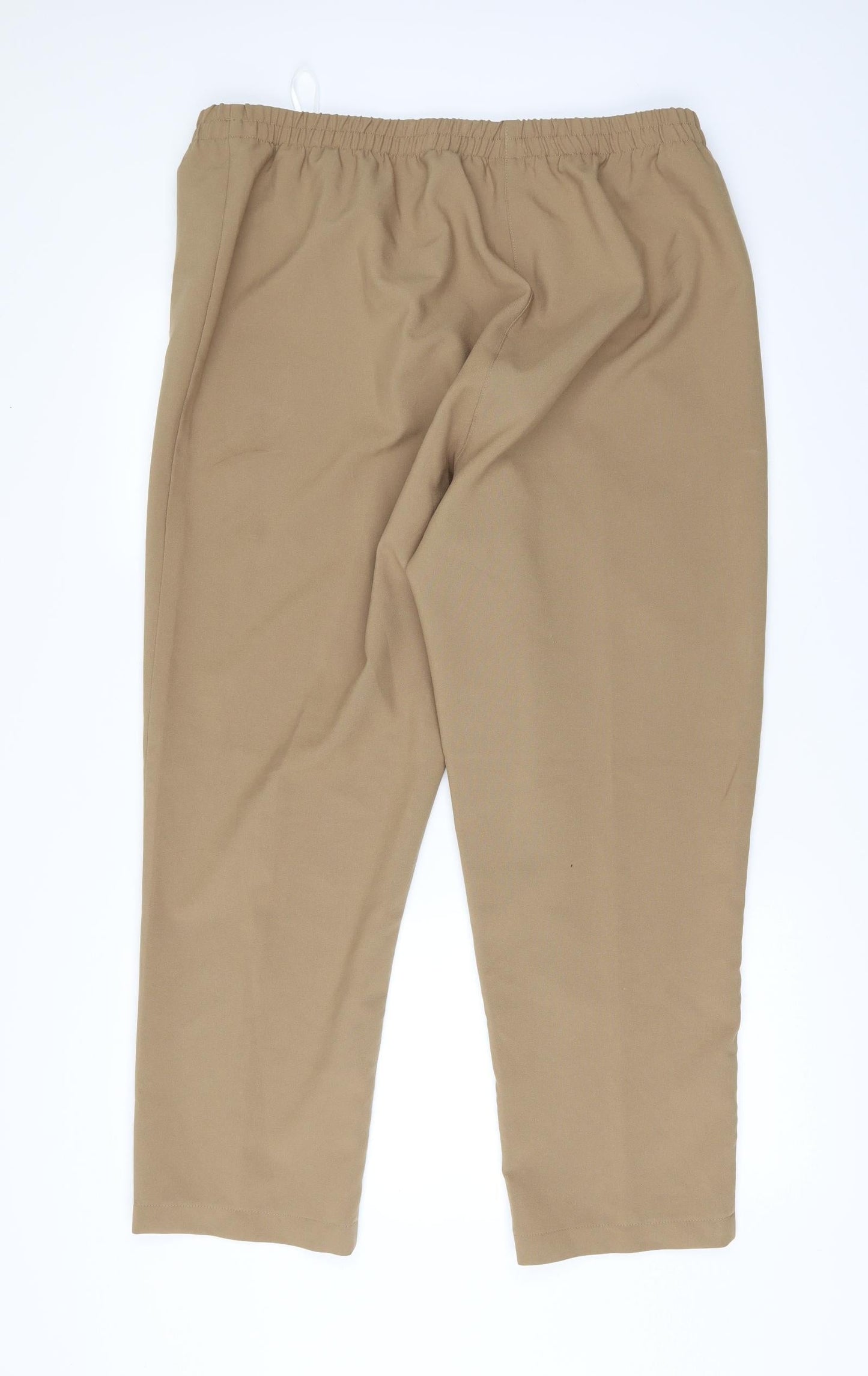 Womens UK Size 22 Preworn Regular Fit  Brown Trousers