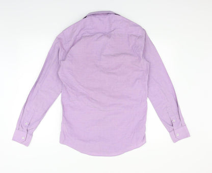 F&F Mens Purple    Button-Up Size 14.5