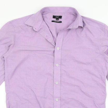 F&F Mens Purple    Button-Up Size 14.5