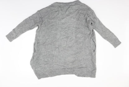 H&M Womens Grey   Cardigan Jumper Size S