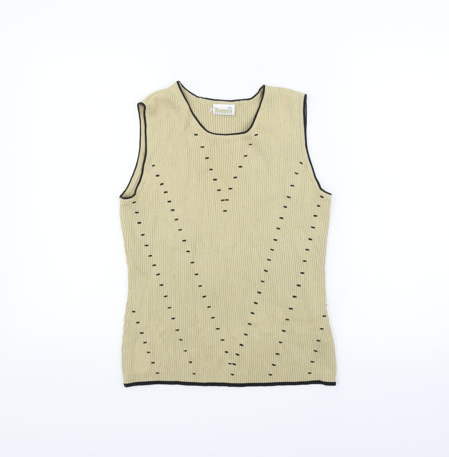 Roman Womens Beige   Vest Jumper Size M