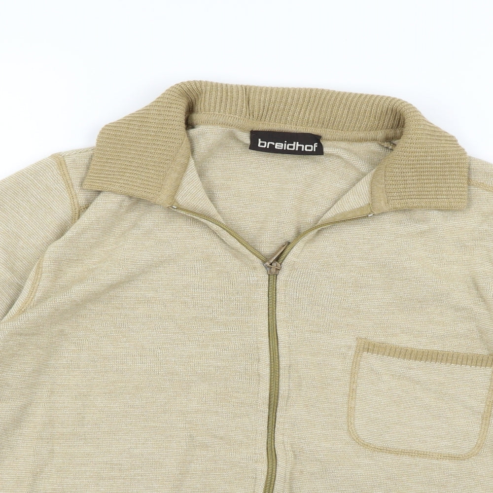 breidhof Womens Beige   Full Zip Jumper Size M